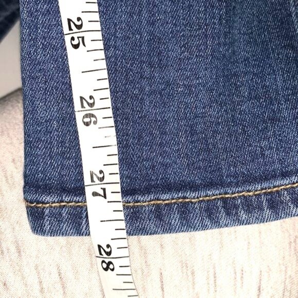 Gap Girlfriend Jeans Womens 8R Distressed Mid-Rise Dark Wash Denim Casual Pants - Picture 11 of 12